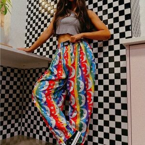 Happy Chance Barrel Leg Boxer Pants in Rainbow Moon